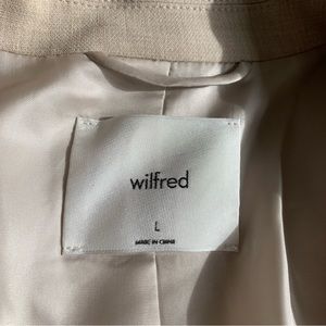 Aritzia Wilfred “Flores” Blazer size Large, “Heather Oat Beige”